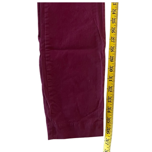 Gap Skinny Ankle Khaki in Burgundy Size 6 - Picture 7 of 7